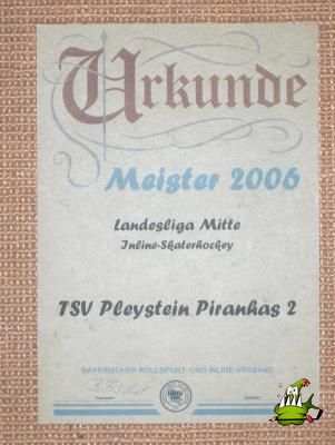 Urkunde Landesliga Mitte Meisterschaft 2006